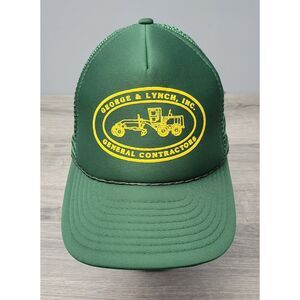 Designer Award Headwear VTG Green Trucker Snapback Cap Hat George & Lynch Inc